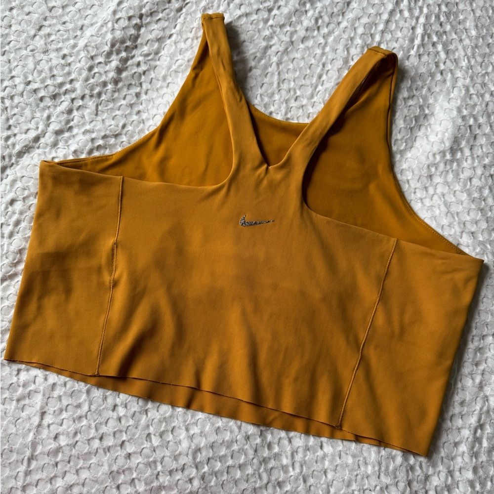Nike Yoga Dri-Fit Mustard Yellow Sports Bra